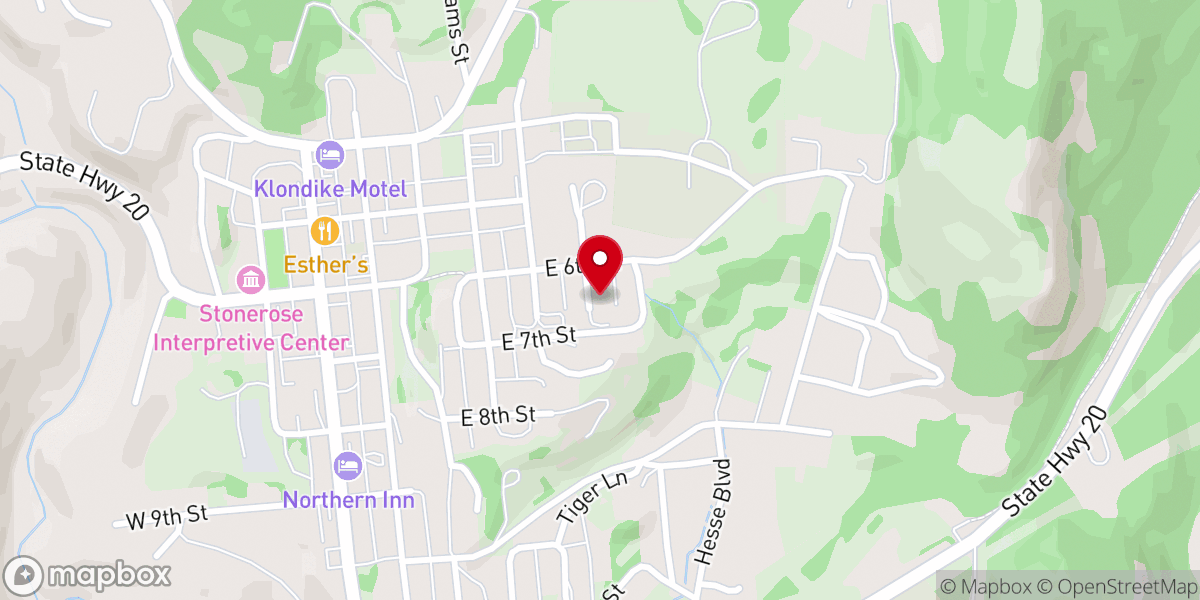 Map showing location of Me and ma