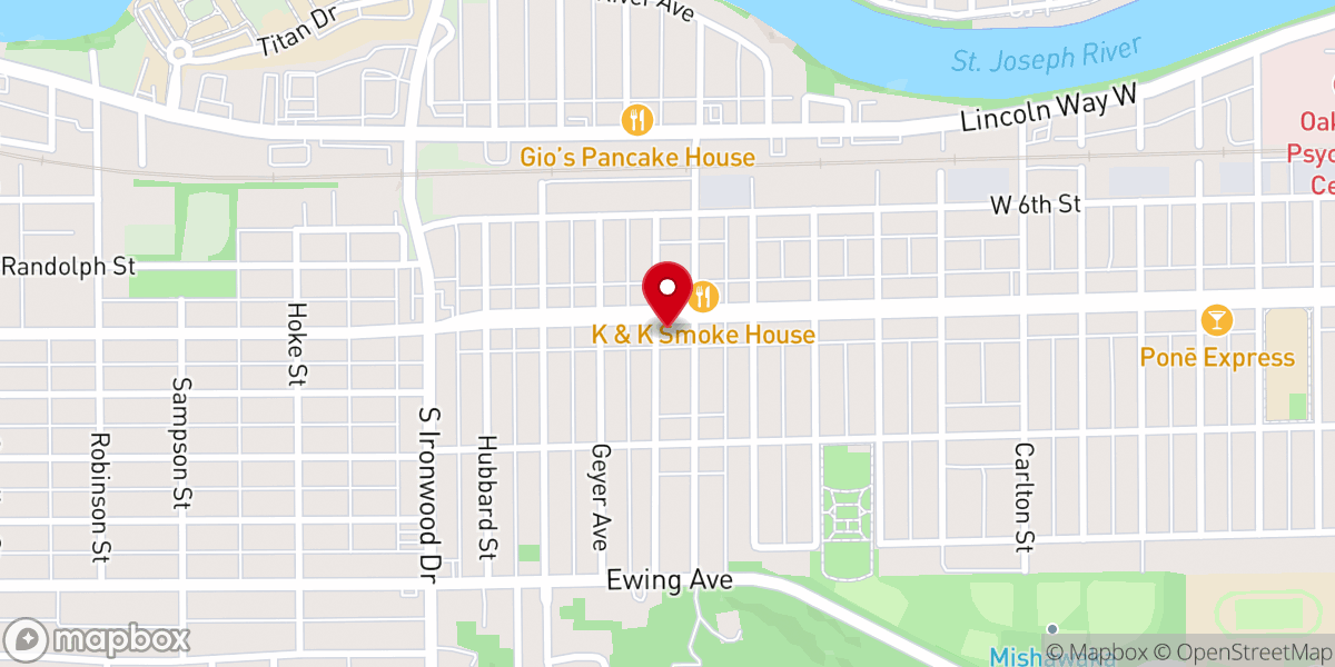 Map showing location of The Bridge Urban Church
