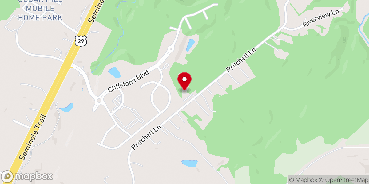 Map showing location of Grace Baptist Church