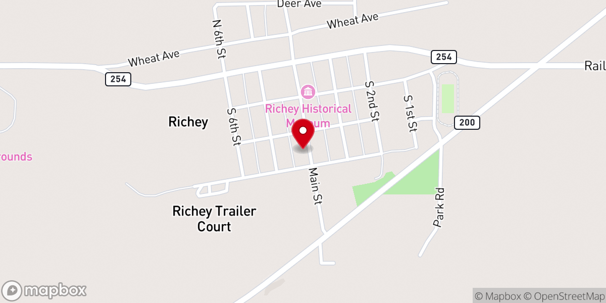 Map showing location of Richey Alliance Church