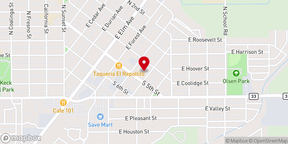 Map showing location of Chapel Grace Food Bank
