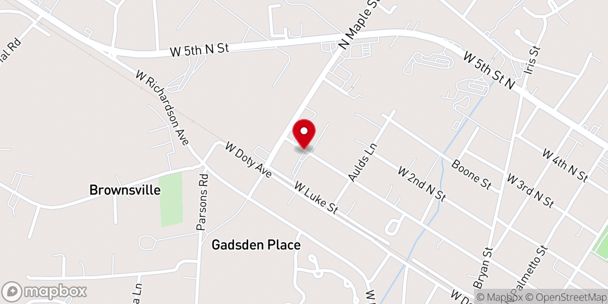 Map showing location of Baum Temple African Methodist Episcopal Zion Church