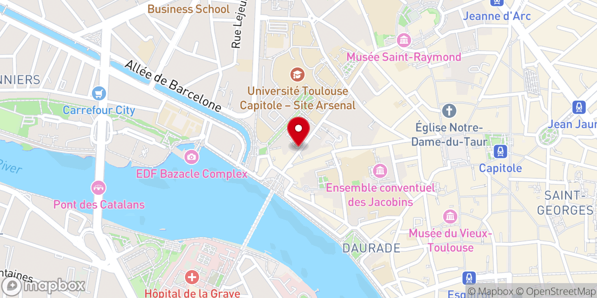 Map showing location of Paroisse étudiante de Toulouse - S. Pierre