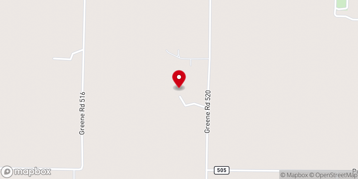 Map showing location of Hurricane United Methodist Church