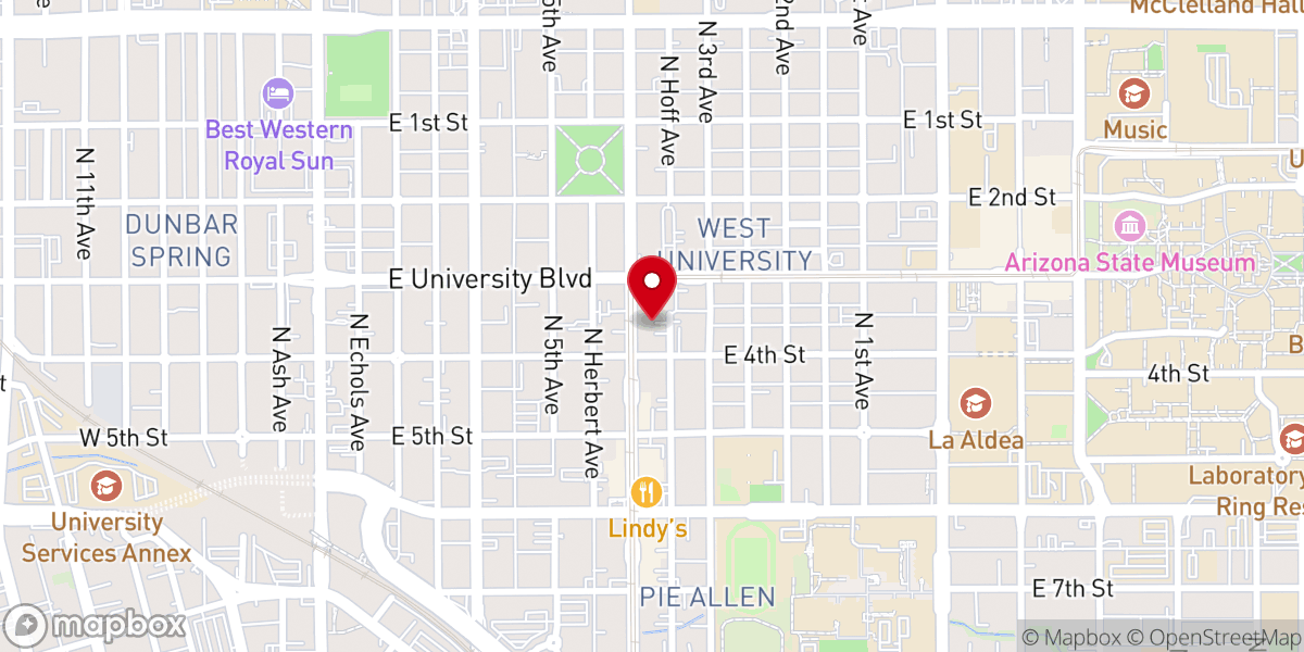 Map showing location of Trinity Presbyterian Church