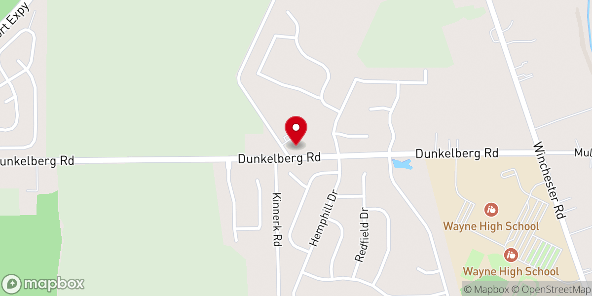 Map showing location of Holy Scripture Lutheran Church