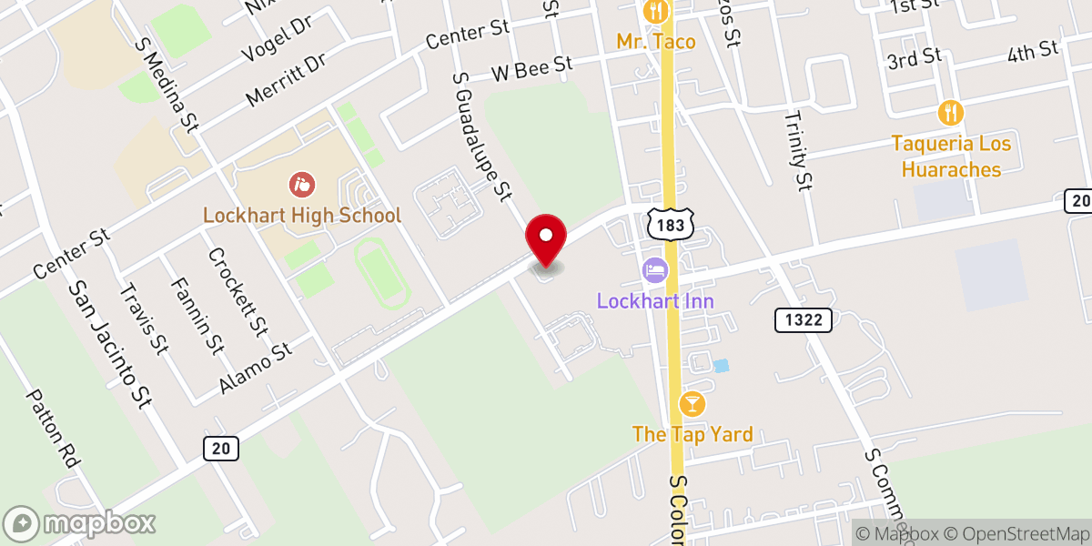 Map showing location of Oakview Baptist Church
