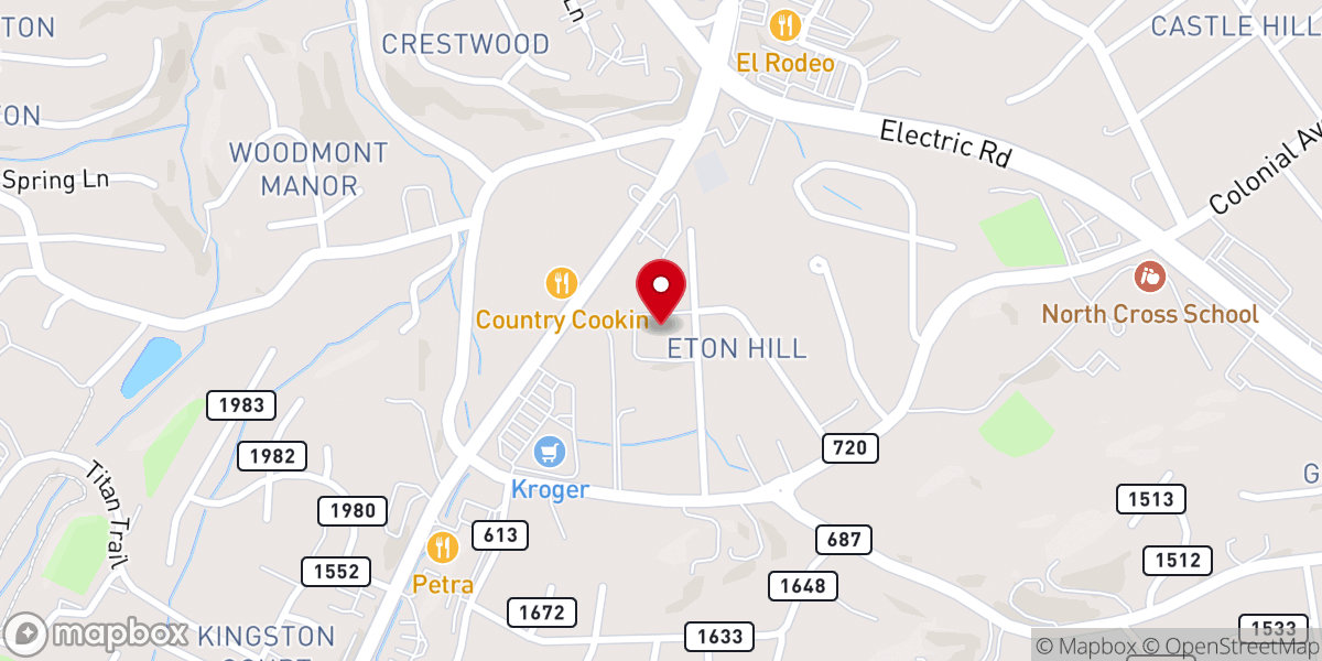 Map showing location of Cave Spring United Methodist Weekday School