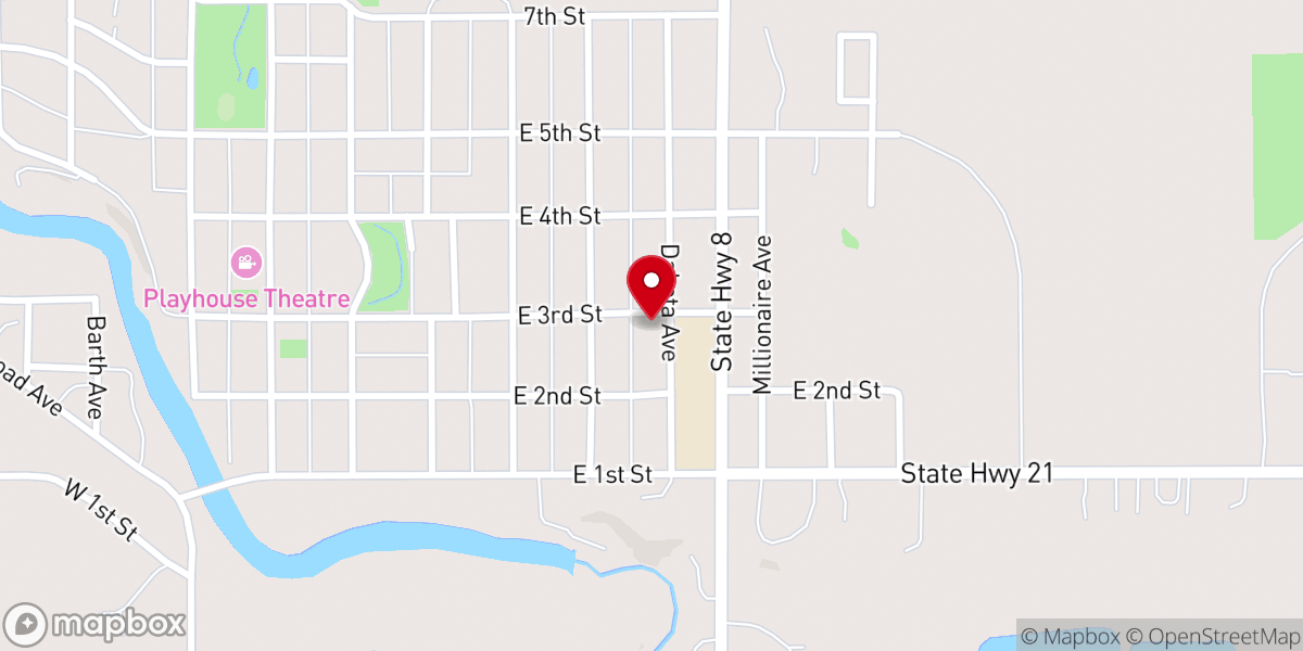 Map showing location of Zoar Congregational Church
