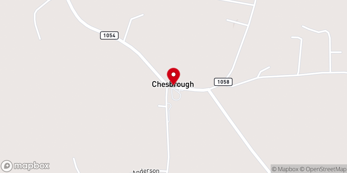 Map showing location of Chesbrough Baptist Church