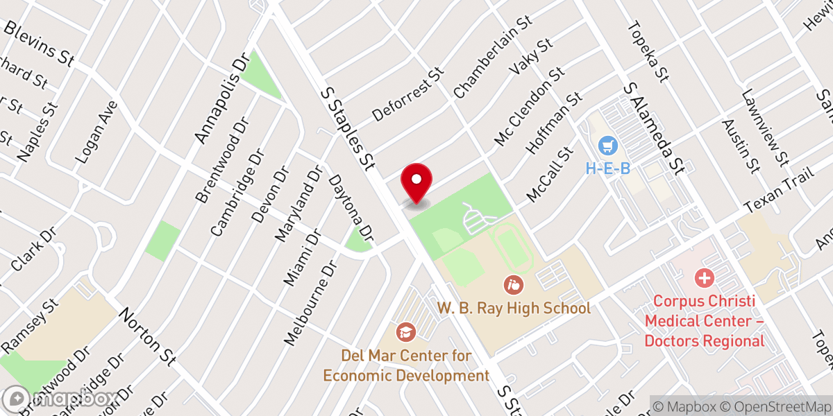 Map showing location of Episcopal Church