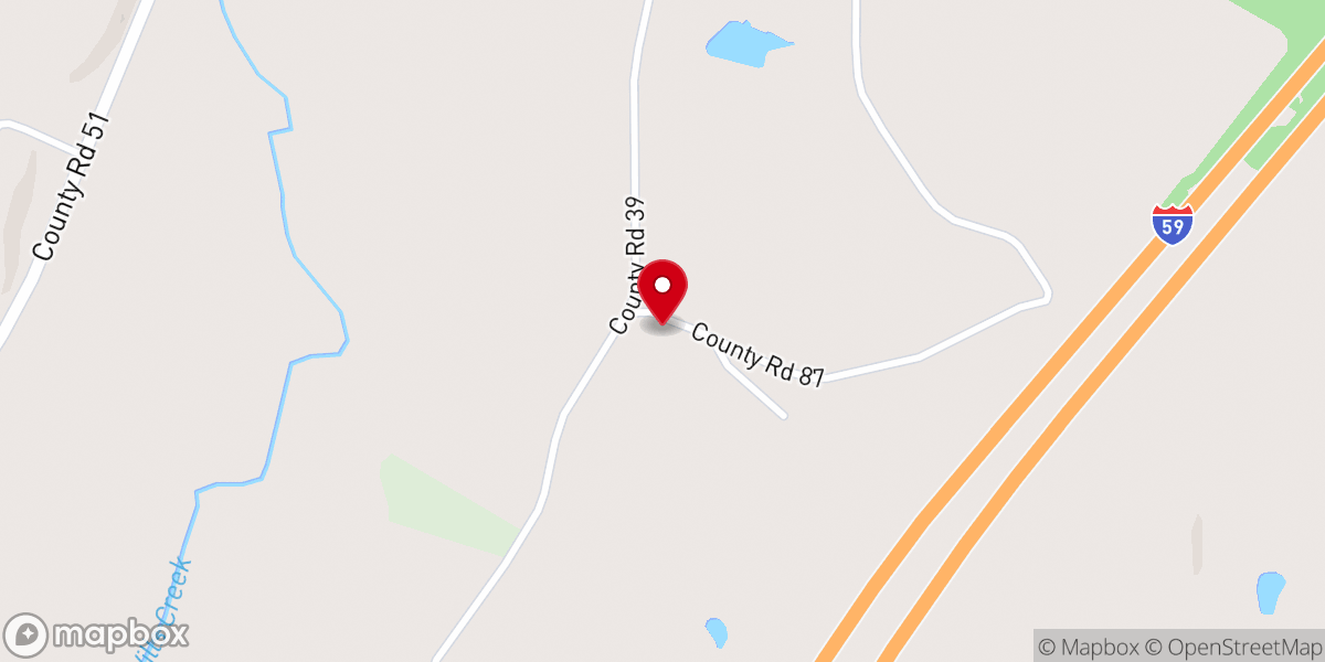 Map showing location of Vernon Baptist Church