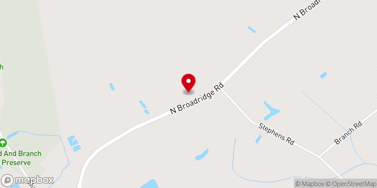 Map showing location of Broadridge Church