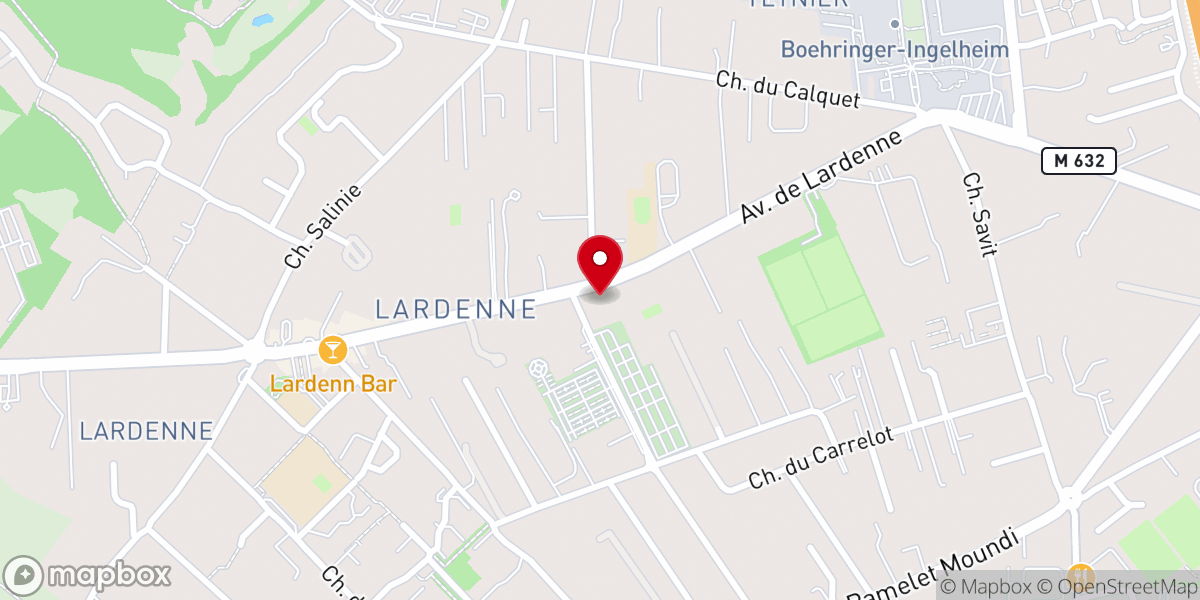 Map showing location of Église Saint-Michel-Ferrery de Lardenne (Toulouse)