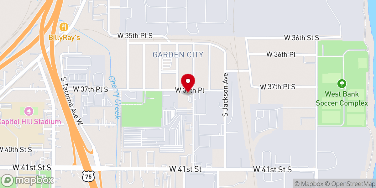Map showing location of Garden City Baptist Church