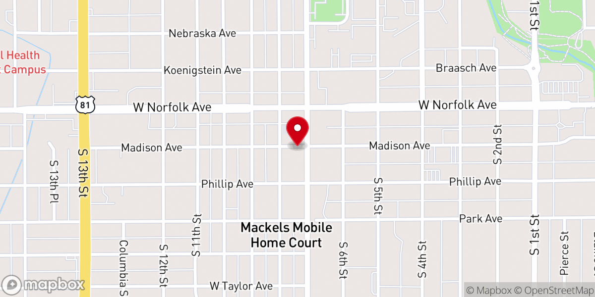 Map showing location of Christ is King Community Church