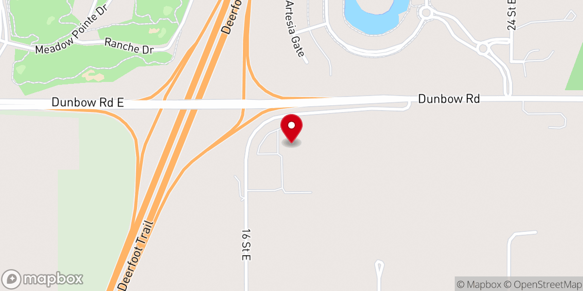 Map showing location of Serbian Orthodox Church Calgary