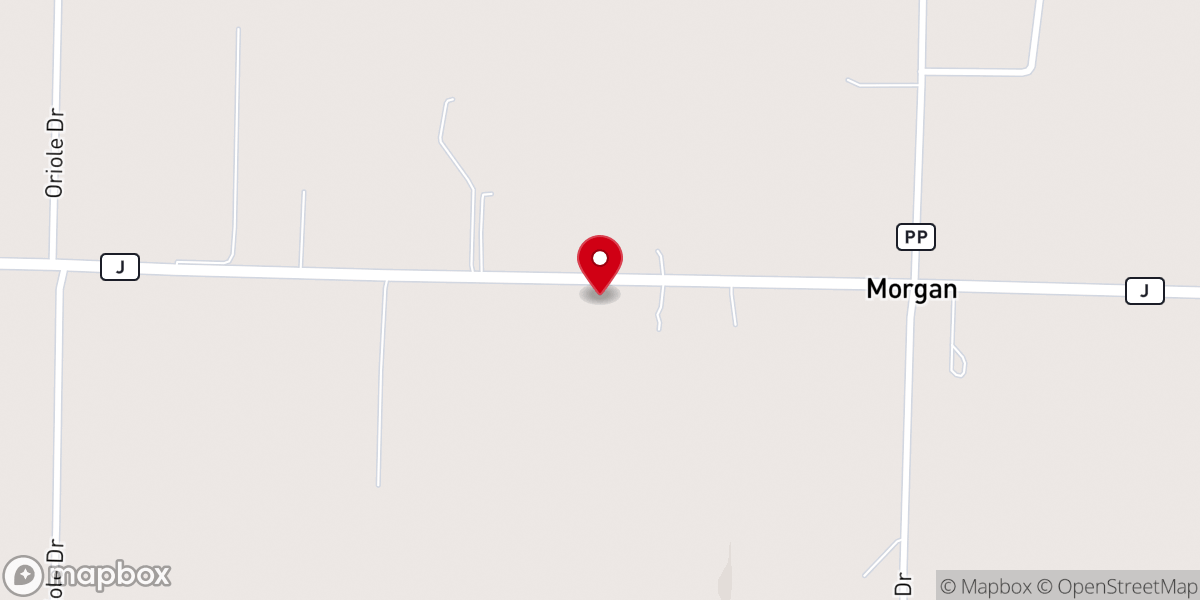 Map showing location of Morgan Southern Baptist Church