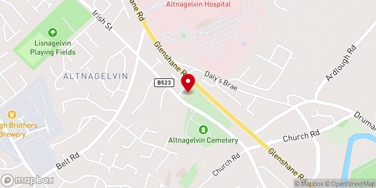 Map showing location of Glendermott Parish Church, Church of Ireland