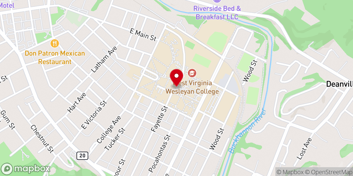 Map showing location of Wesley Chapel