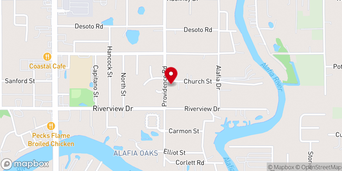 Map showing location of Riverview Church of Christ