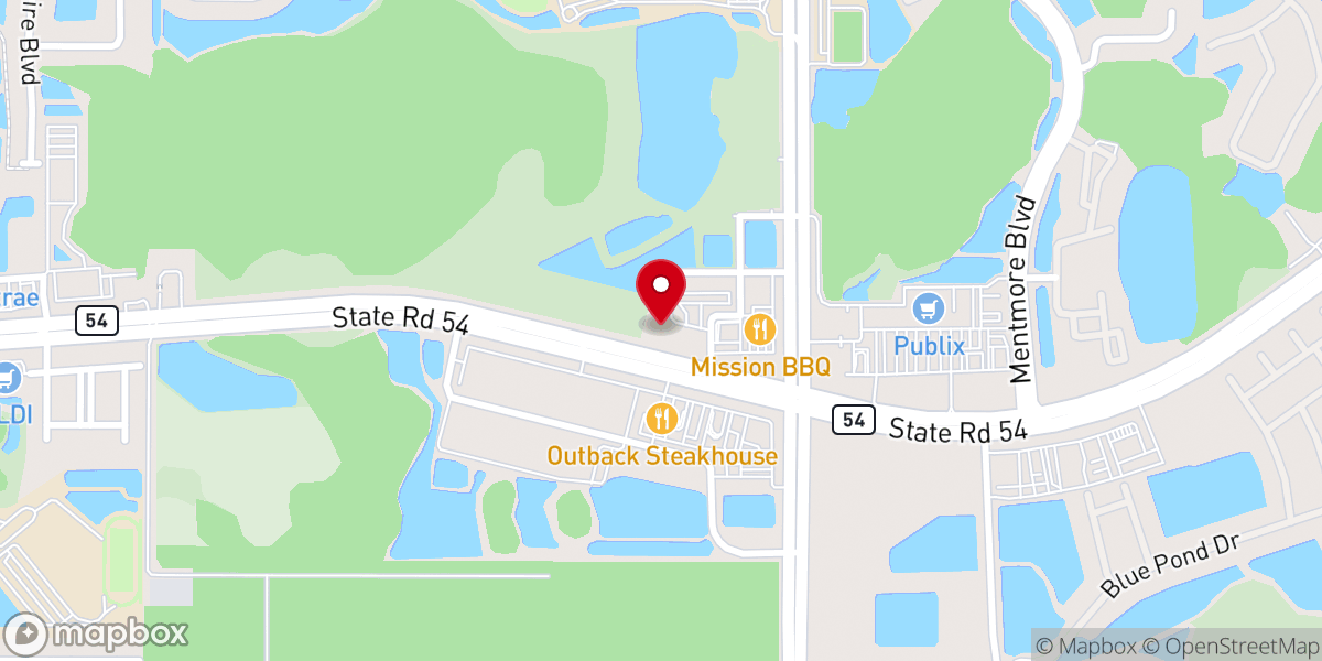 Map showing location of BayCare Outpatient Imaging (Land O' Lakes)