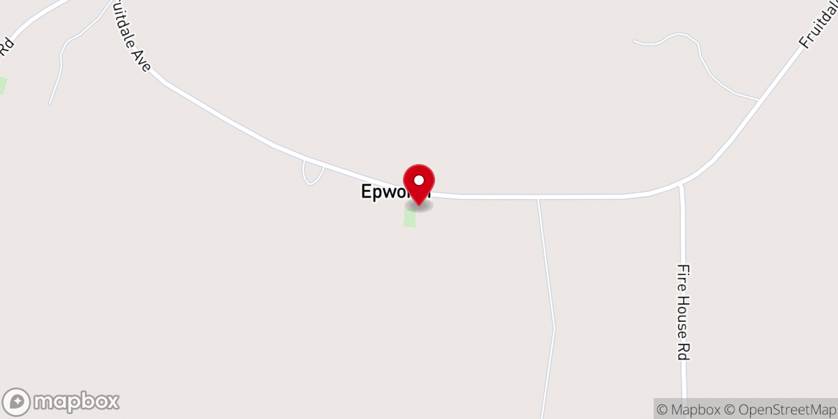 Map showing location of Epworth United Methodist Church