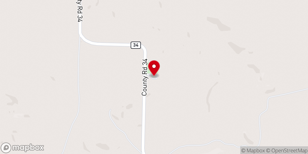 Map showing location of Spring Creek Church
