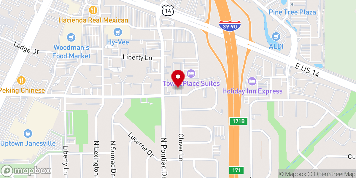 Map showing location of Daystar Christian Fellowship Inc