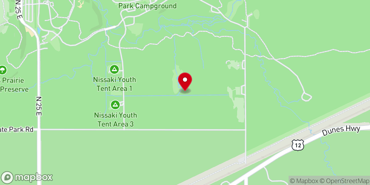 Map showing location of Indiana Dunes Great Banquet Inc