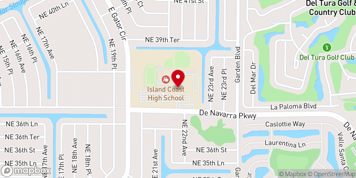 Map showing location of Gulfside Church