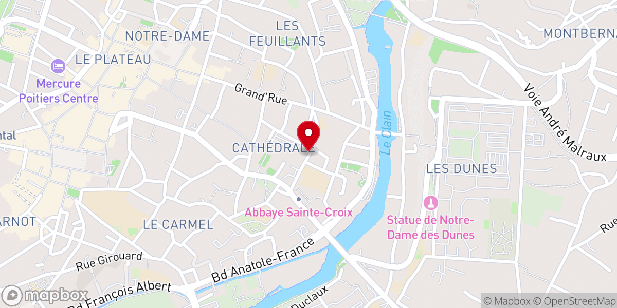 Map showing location of Maîtrise de la Cathédrale de Poitiers