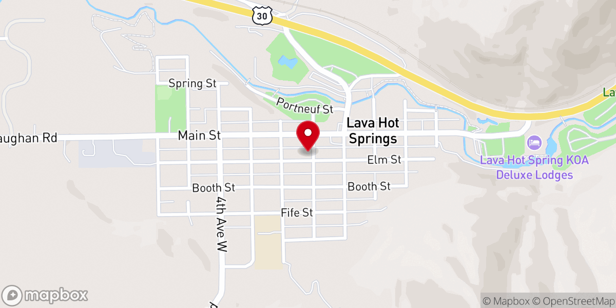 Map showing location of Lava Community Church