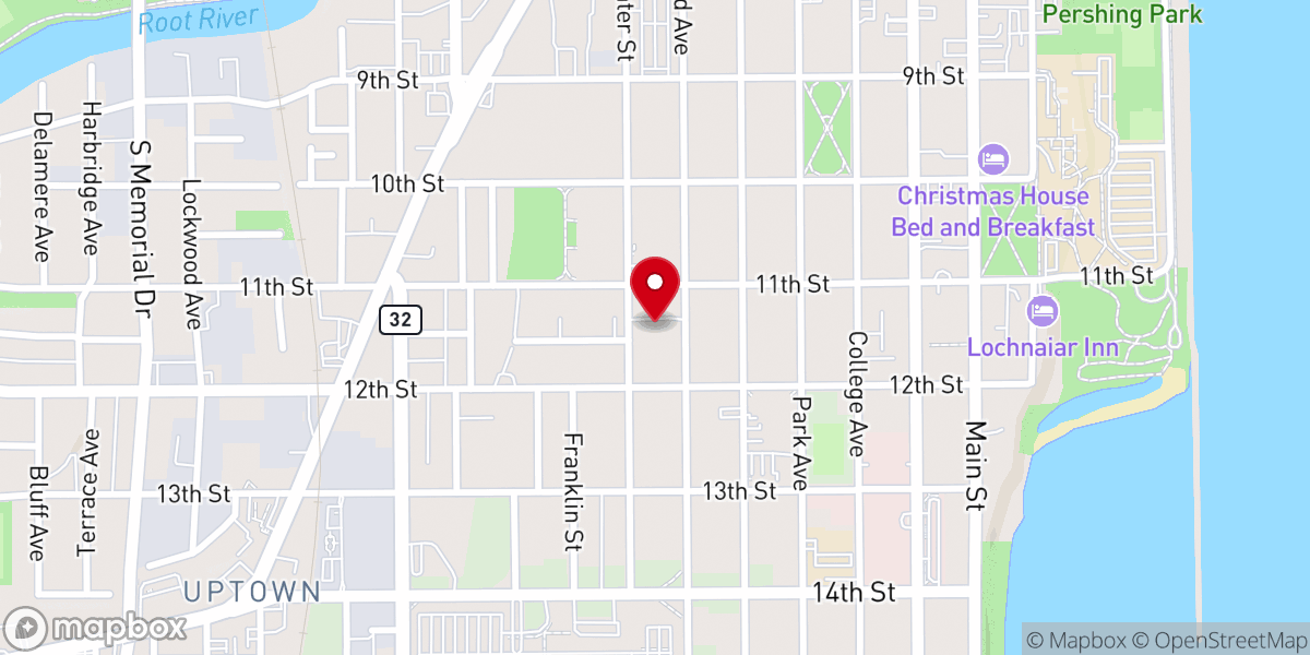 Map showing location of St Paul Baptist Church