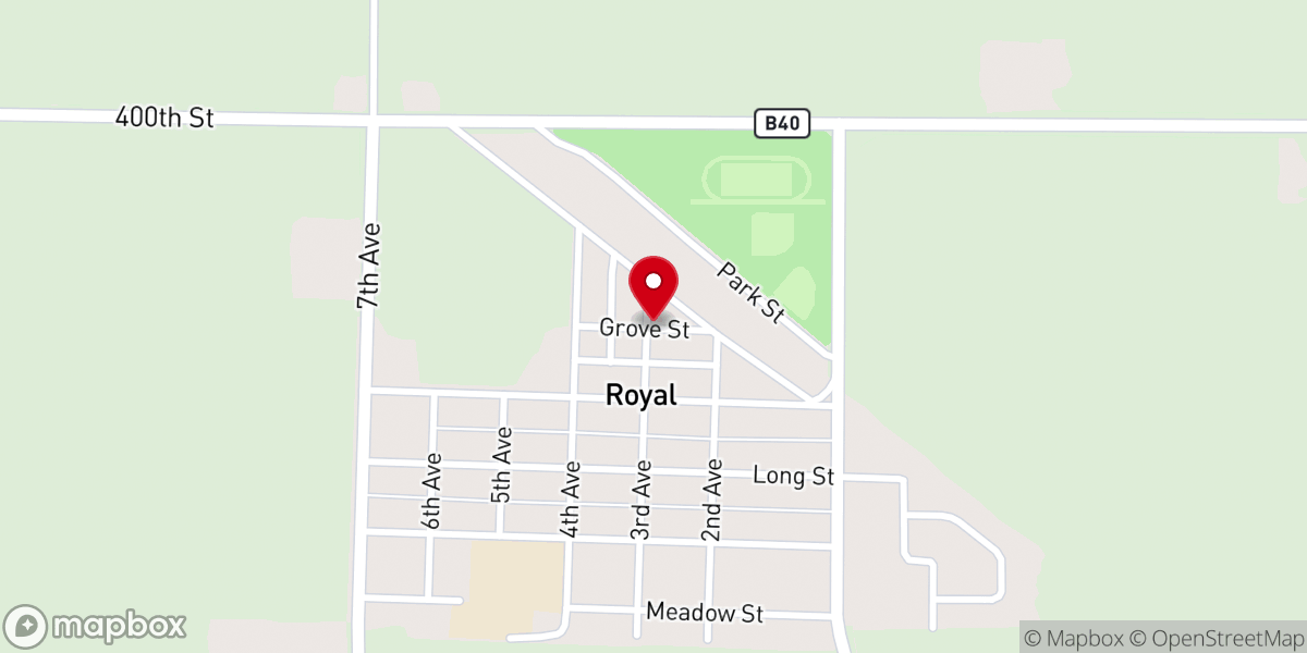 Map showing location of Royal