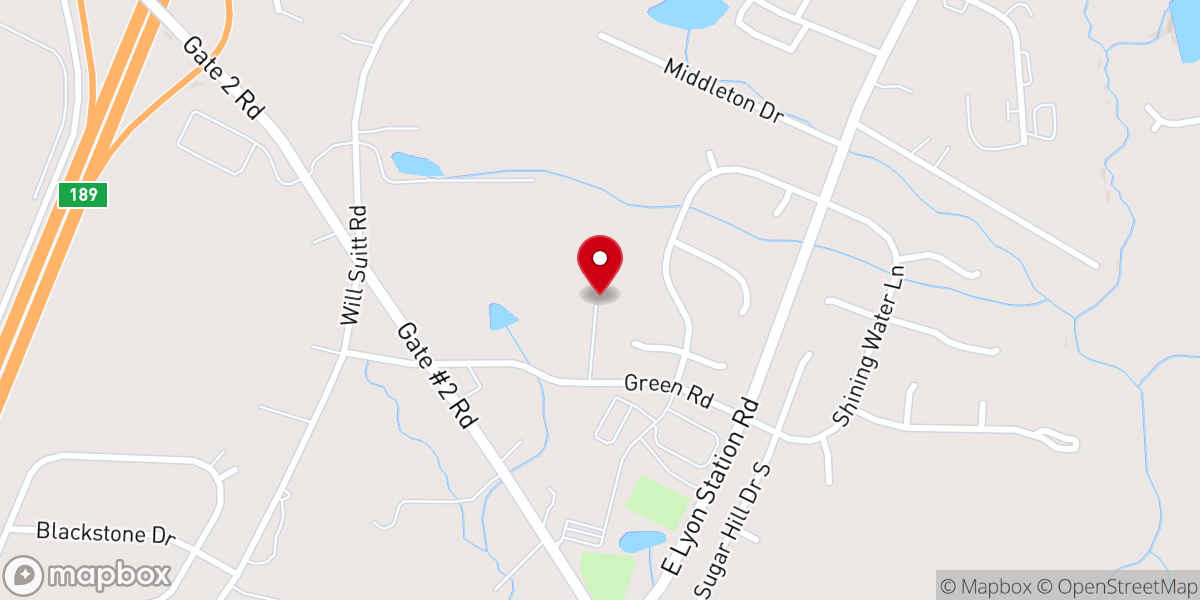 Map showing location of Living Word Baptist Church