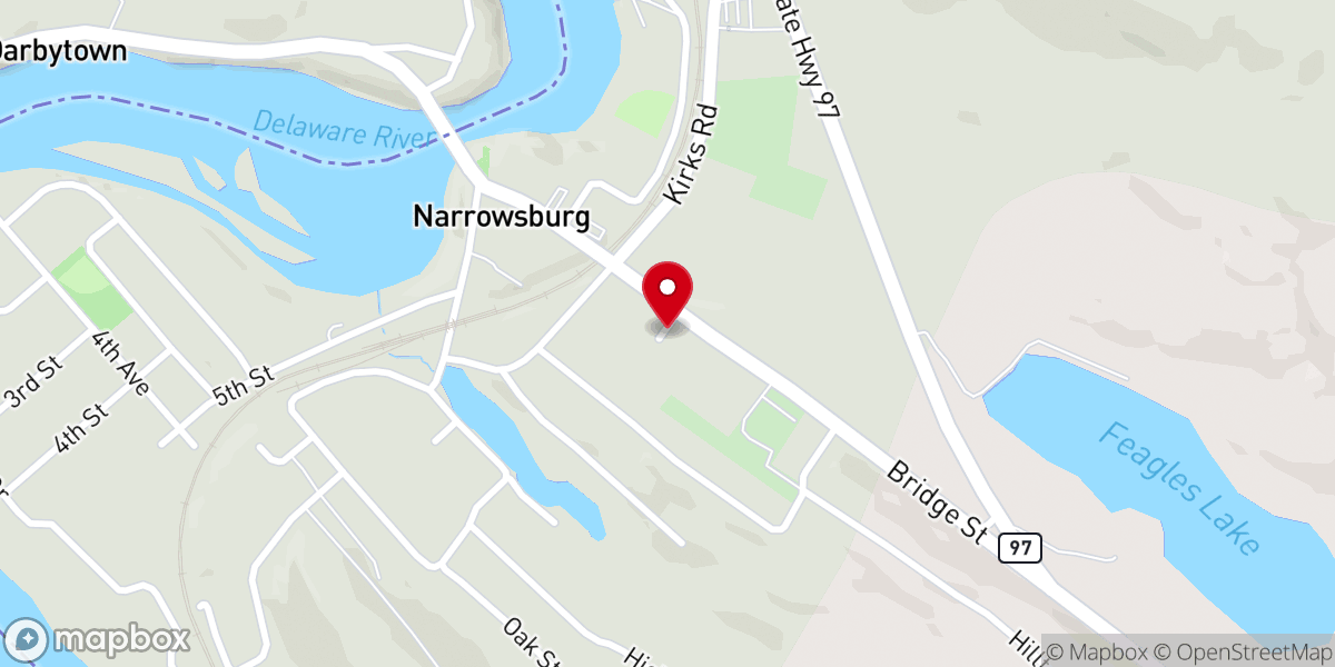Map showing location of St. Francis Xavier Catholic Church