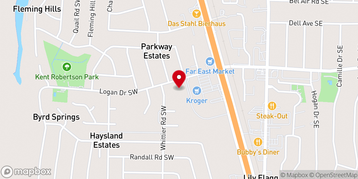 Map showing location of Community Fellowship Baptist Church