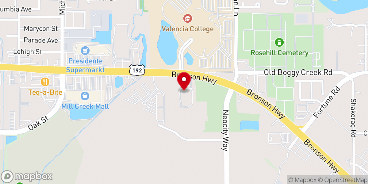 Map showing location of Bible Baptist Church