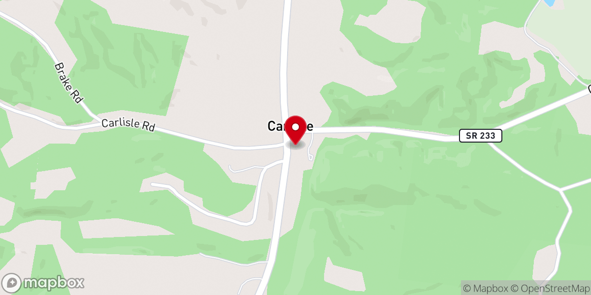 Map showing location of Carlisle Freewill Baptist