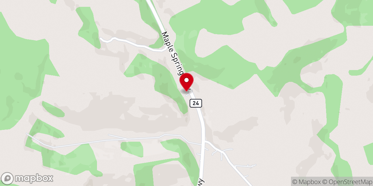 Map showing location of Maple Spring Covenant Brethren Church