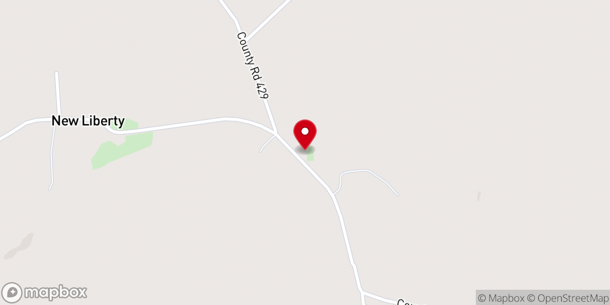 Map showing location of Mount Herman Church