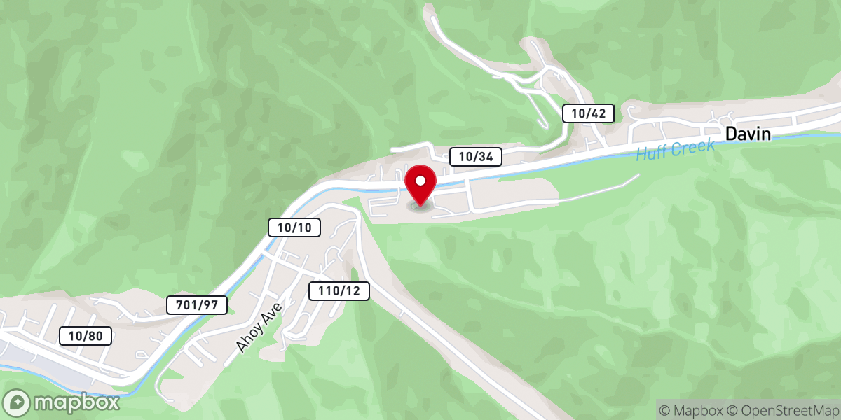 Map showing location of Big Springs Baptist Church