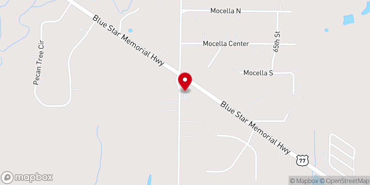 Map showing location of Cornerstone Baptist Church