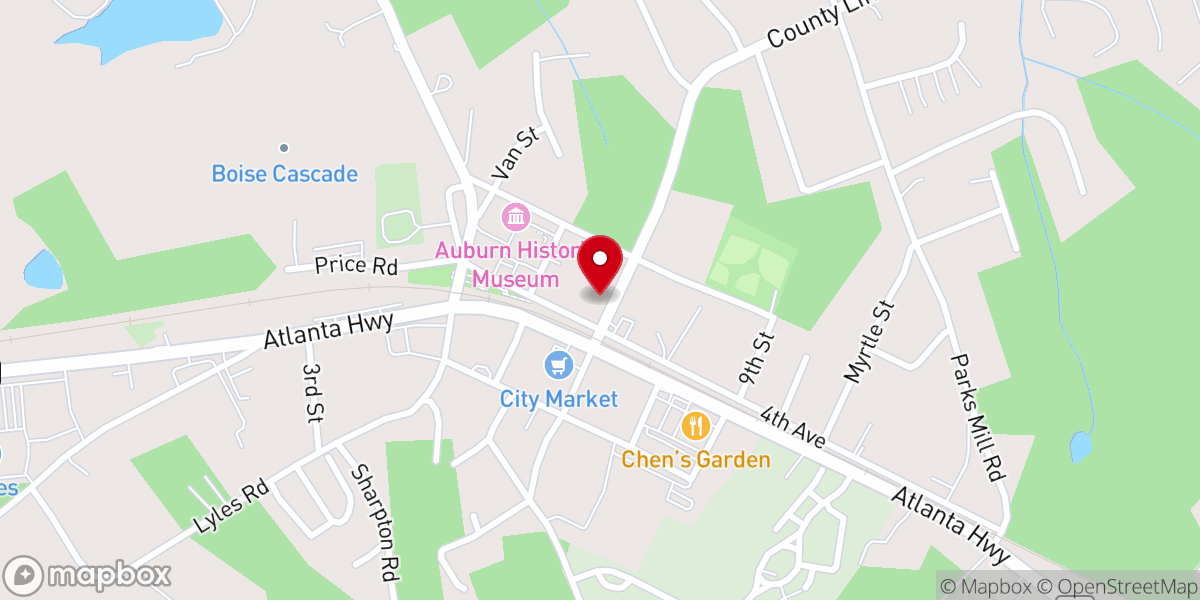 Map showing location of Auburn Seventh-day Adventist Church