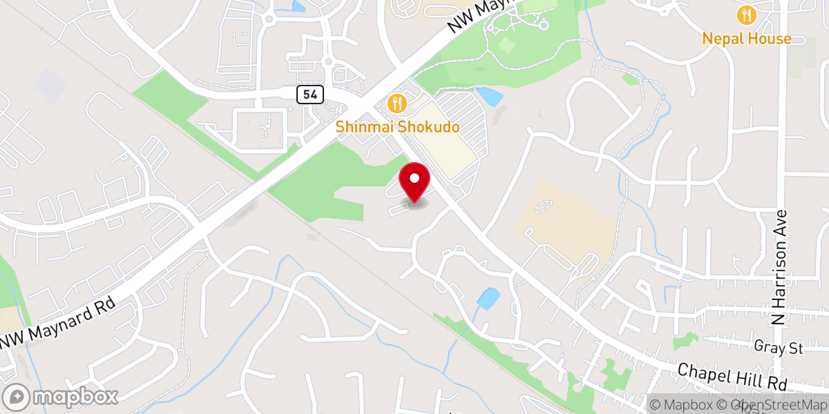 Map showing location of Landmark Church Cary