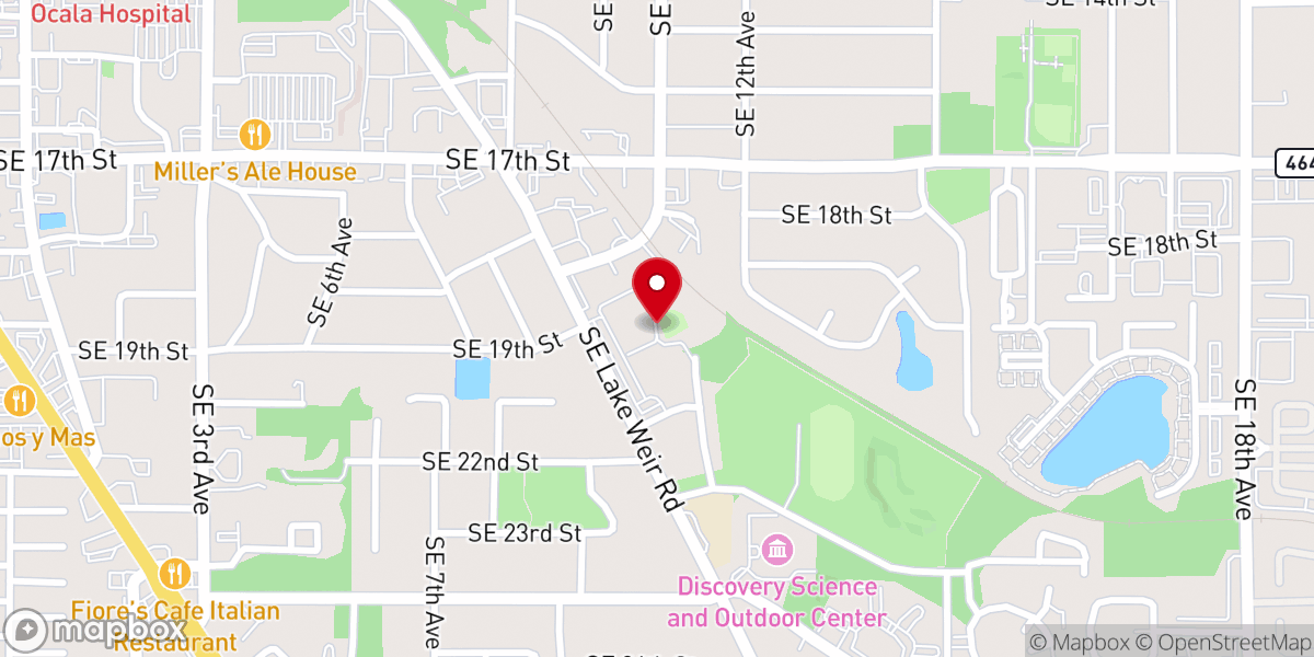 Map showing location of St John Lutheran Church