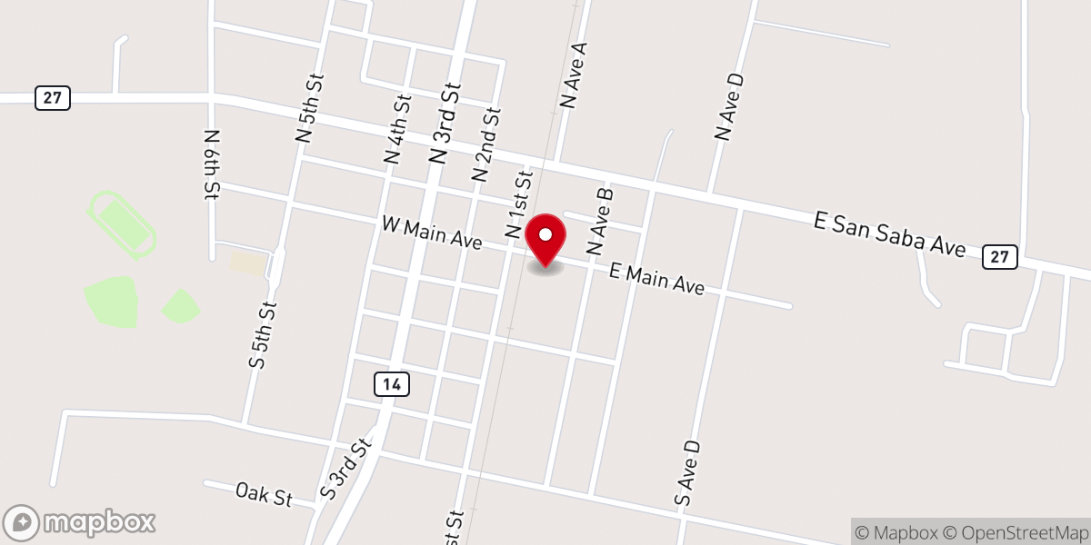 Map showing location of Wortham Community Center