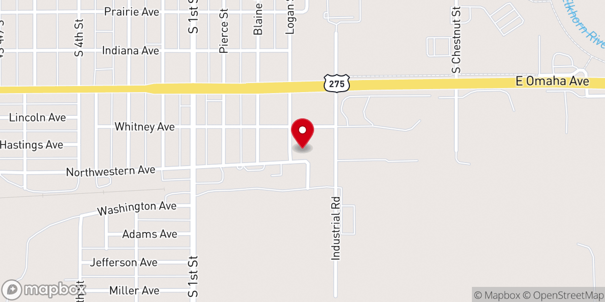Map showing location of Pinkelman Truck & Trailer