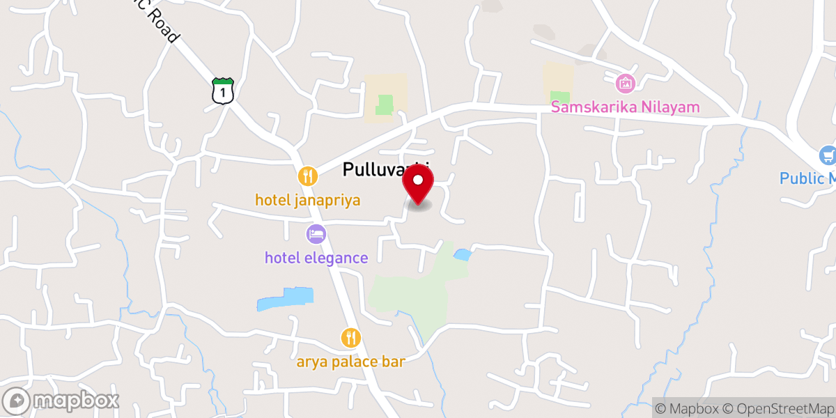 Map showing location of Blessed Martyr Rani Maria Home